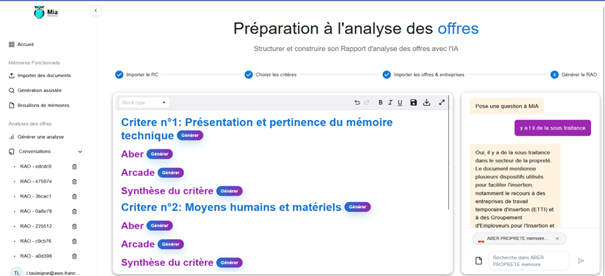 analyse des offres étape 1